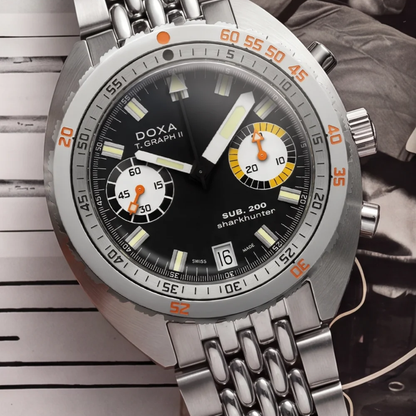DOXA SUB 200 T.Graph II Sharkhunter Stainless Steel