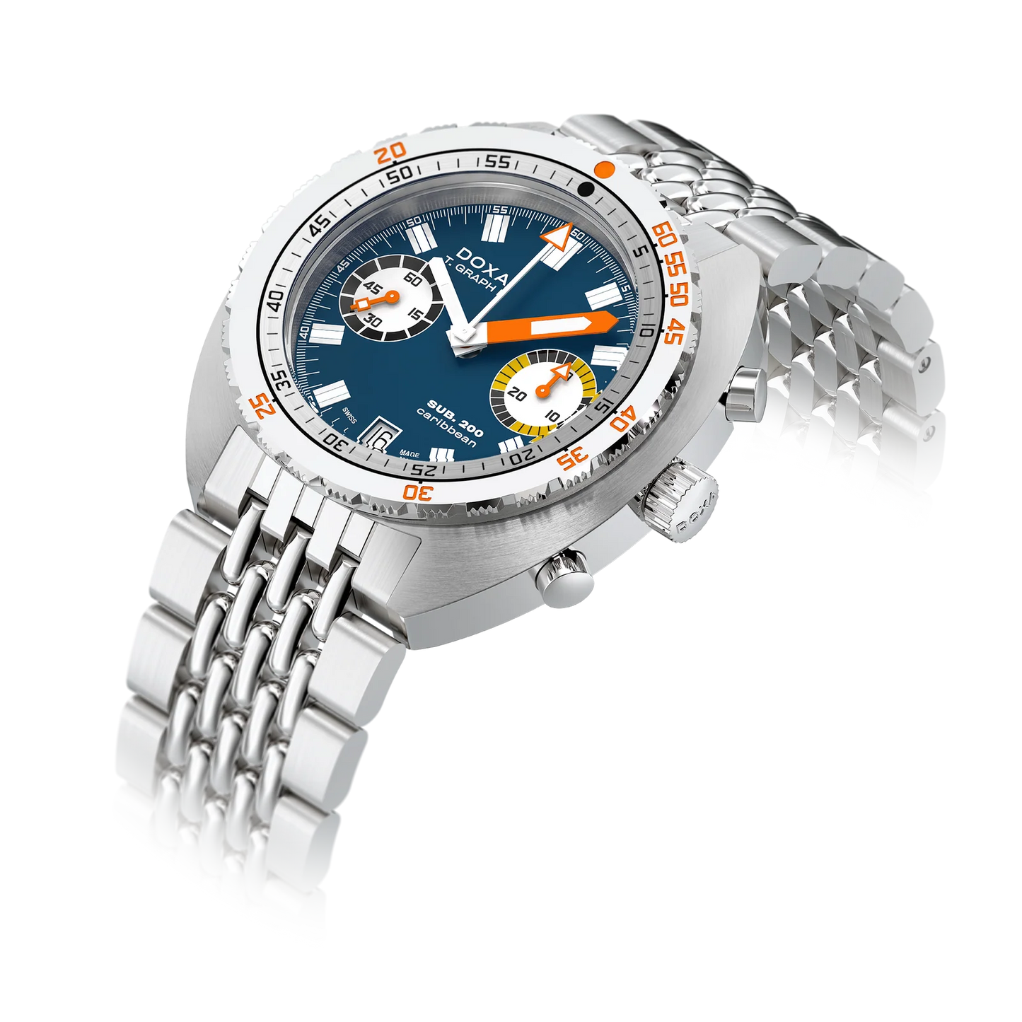 DOXA SUB 200 T.Graph II Caribbean Stainless Steel