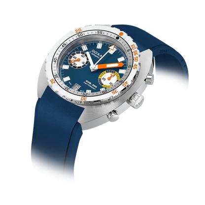 DOXA SUB 200 T.Graph II Caribbean Blue Rubber Strap