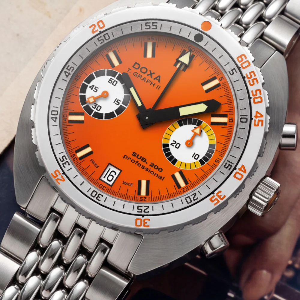 DOXA SUB 200 T.Graph II Professional Stainless Steel