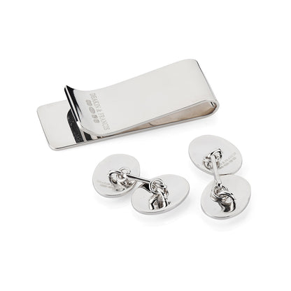 Deakin and Francis Sterling Silver Cufflinks and Money Clip Set