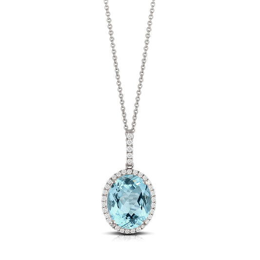 Doves Sky Blue Necklace P8412BT-1