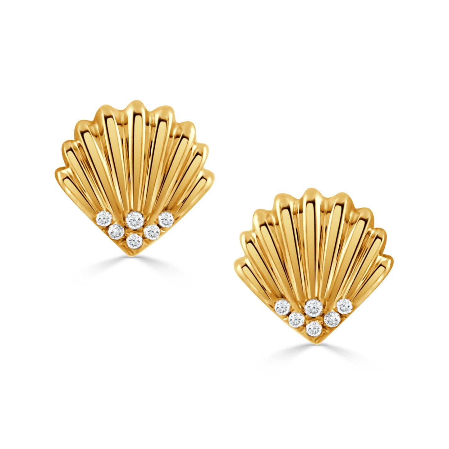Doves Tropics 18K Yellow Gold Diamond Earrings