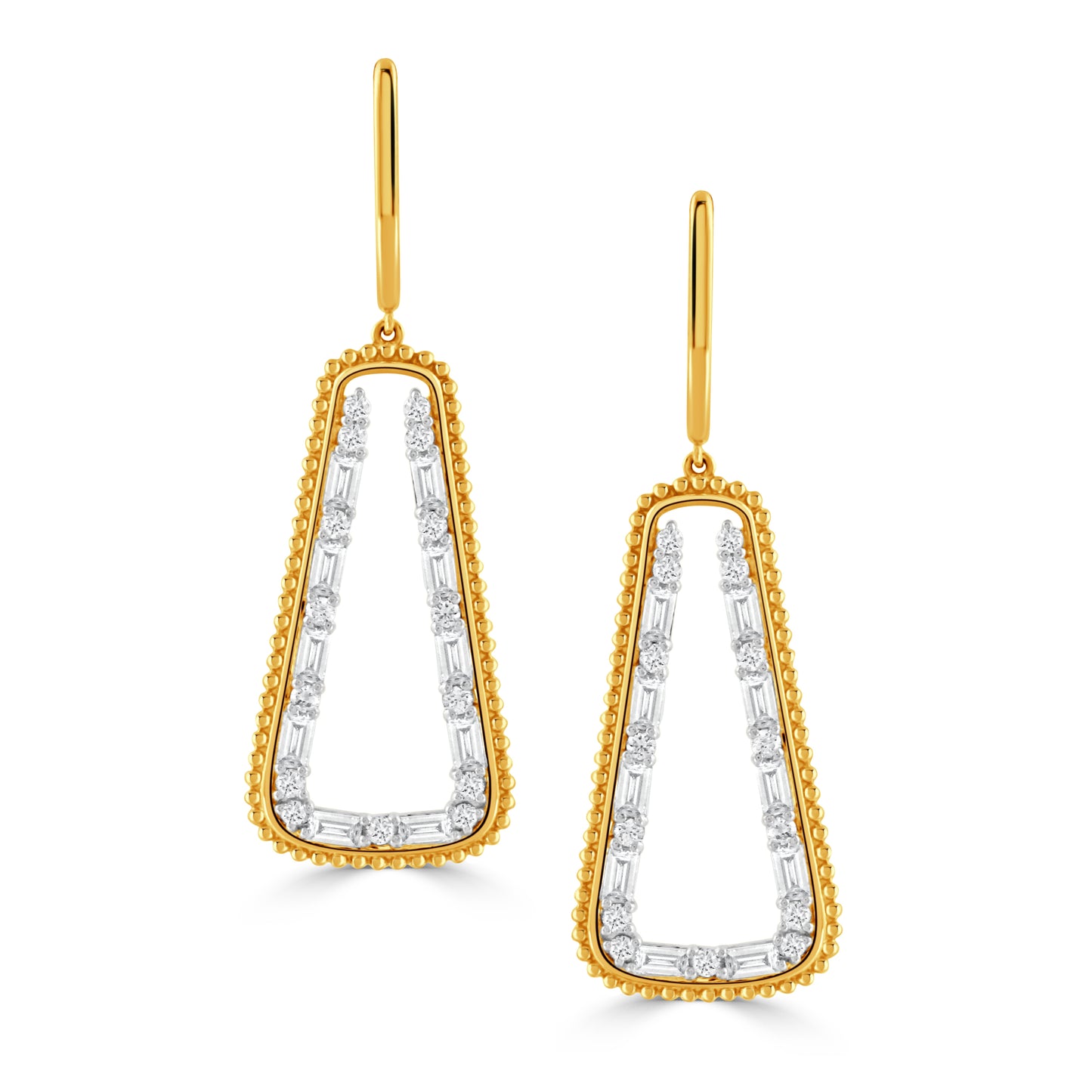 Doves Byzantine 18K Yellow Gold Diamond Drop Earrings