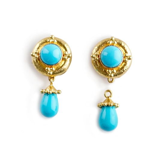 Elizabeth Locke Sleeping Beauty Turquoise Drop Earrings
