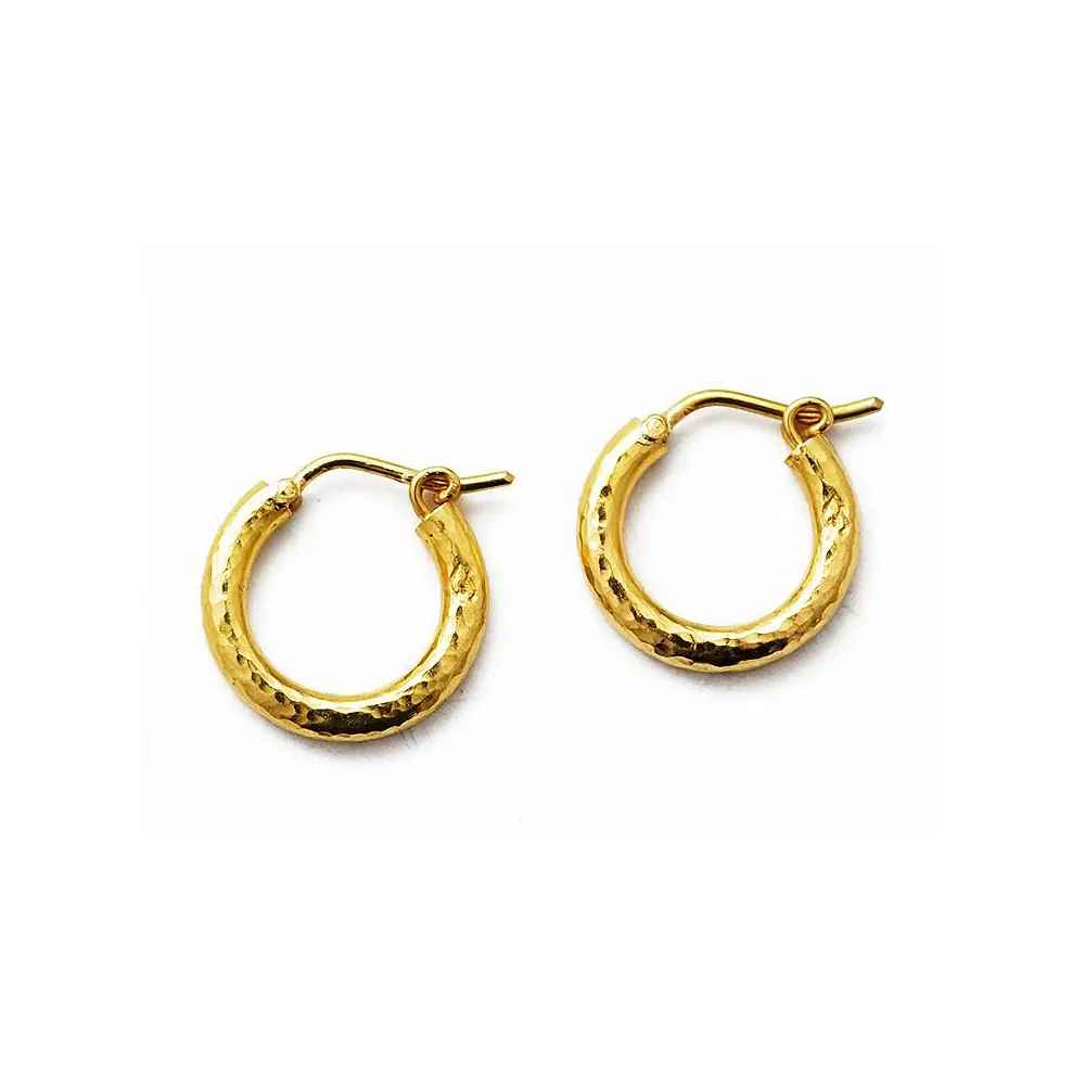 Elizabeth Locke Big Baby Yellow Gold Hoop Earrings