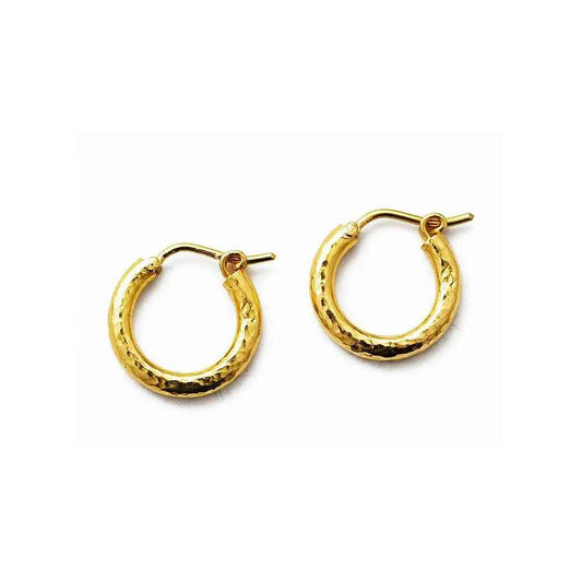 Elizabeth Locke Big Baby Yellow Gold Hoop Earrings