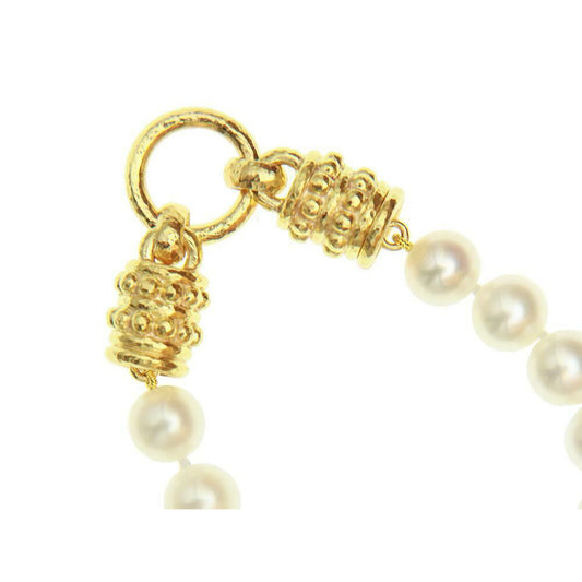 Elizabeth Locke 17 Inch Bettina Clasp Pearl Necklace