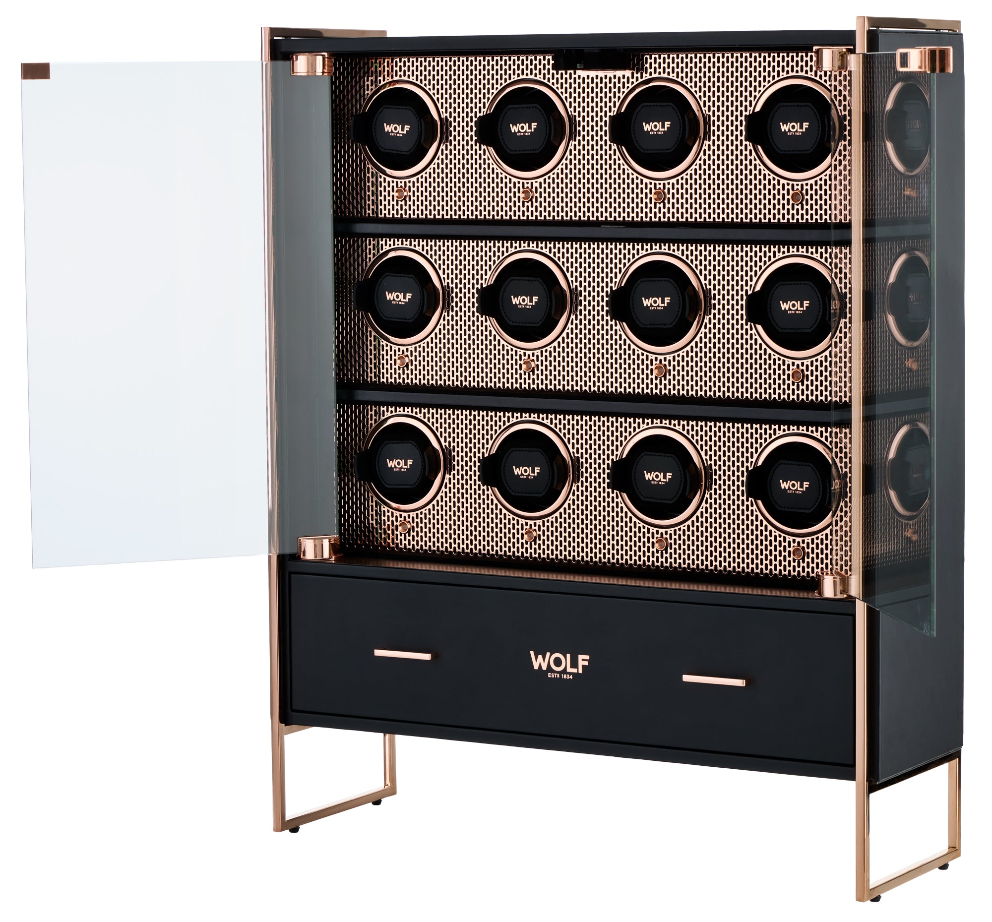 WOLF Axis 12 PC Watch Winder Cabinet – King Jewelers