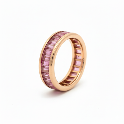 Jane Taylor Cirque Pink Ombre Tourmaline Eternity Band 14K Rose Gold