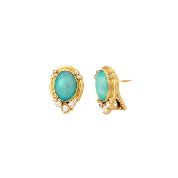 Gurhan Muse Opal Diamond Earrings King Jewelers - Main Image