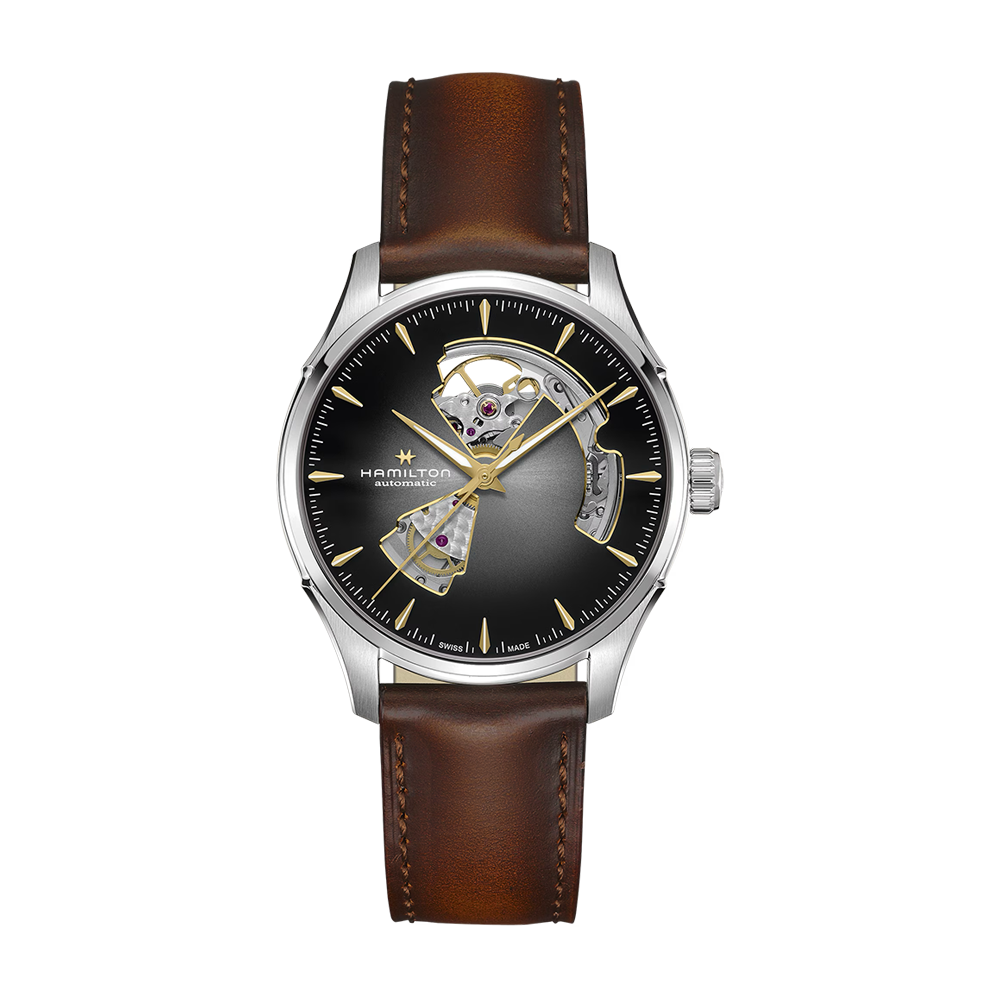 Hamilton Jazzmaster Open Heart Auto 40mm Grey Dial Leather Watch