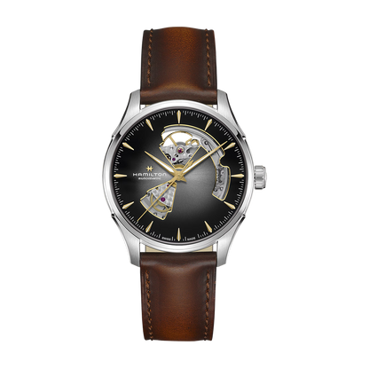 Hamilton Jazzmaster Open Heart Auto 40mm Grey Dial Leather Watch