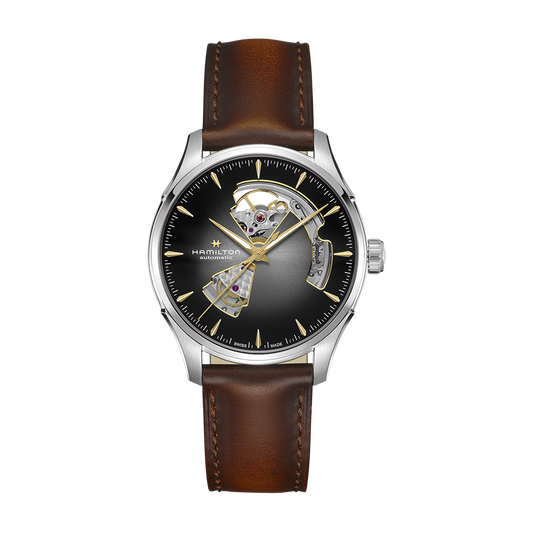 Hamilton Jazzmaster Open Heart Auto 40mm Grey Dial Leather Watch