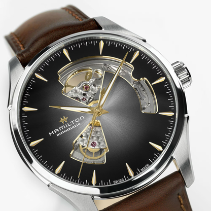 Hamilton Jazzmaster Open Heart Auto 40mm Grey Dial Leather Watch