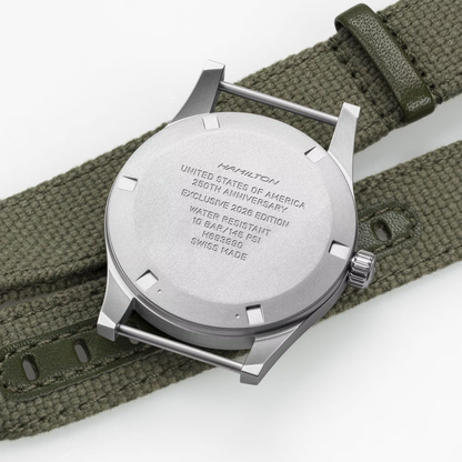 Hamilton Khaki Field Mechanical 36mm Green Strap