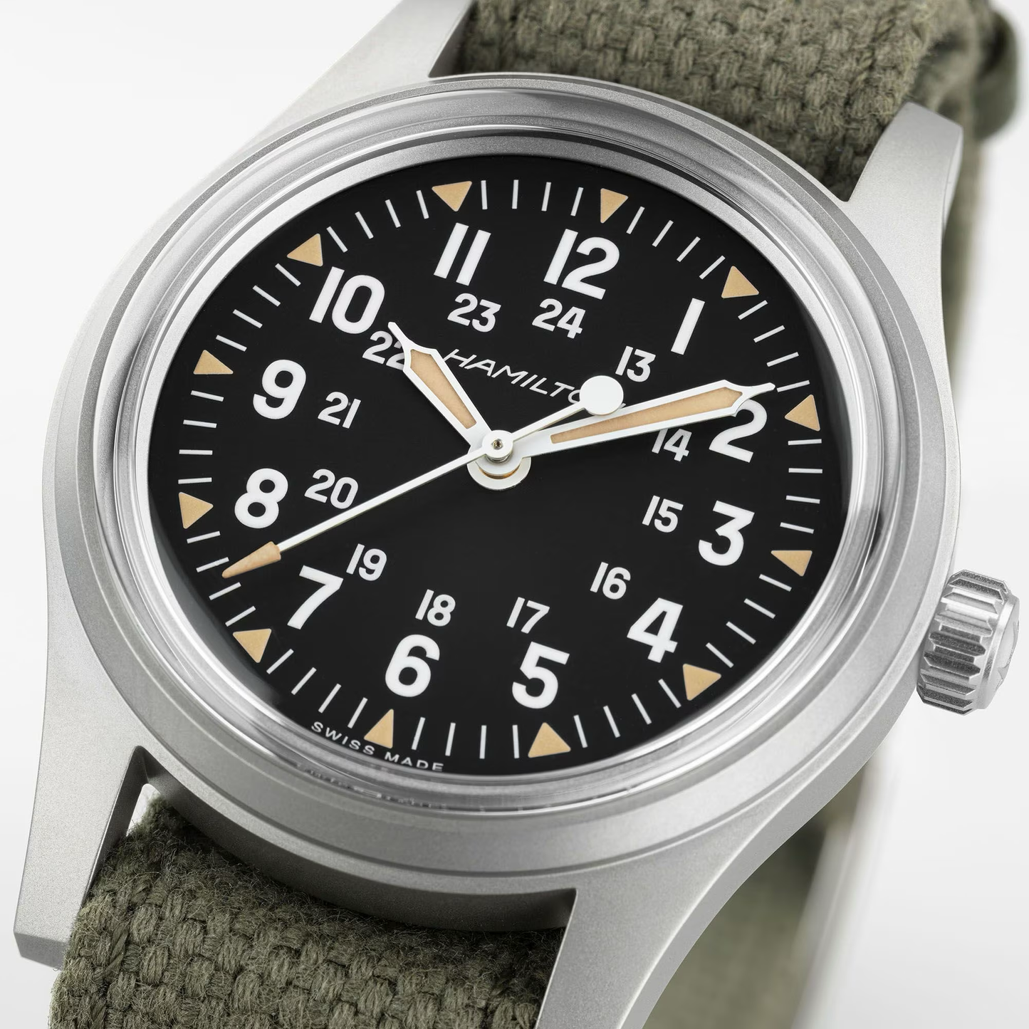 Hamilton Khaki Field Mechanical 36mm Green Strap