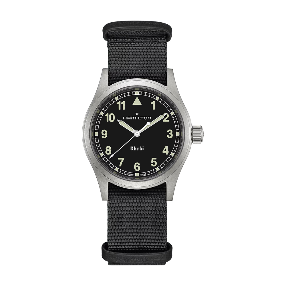 Hamilton Khaki Field Quartz 38mm Black Dial Watch