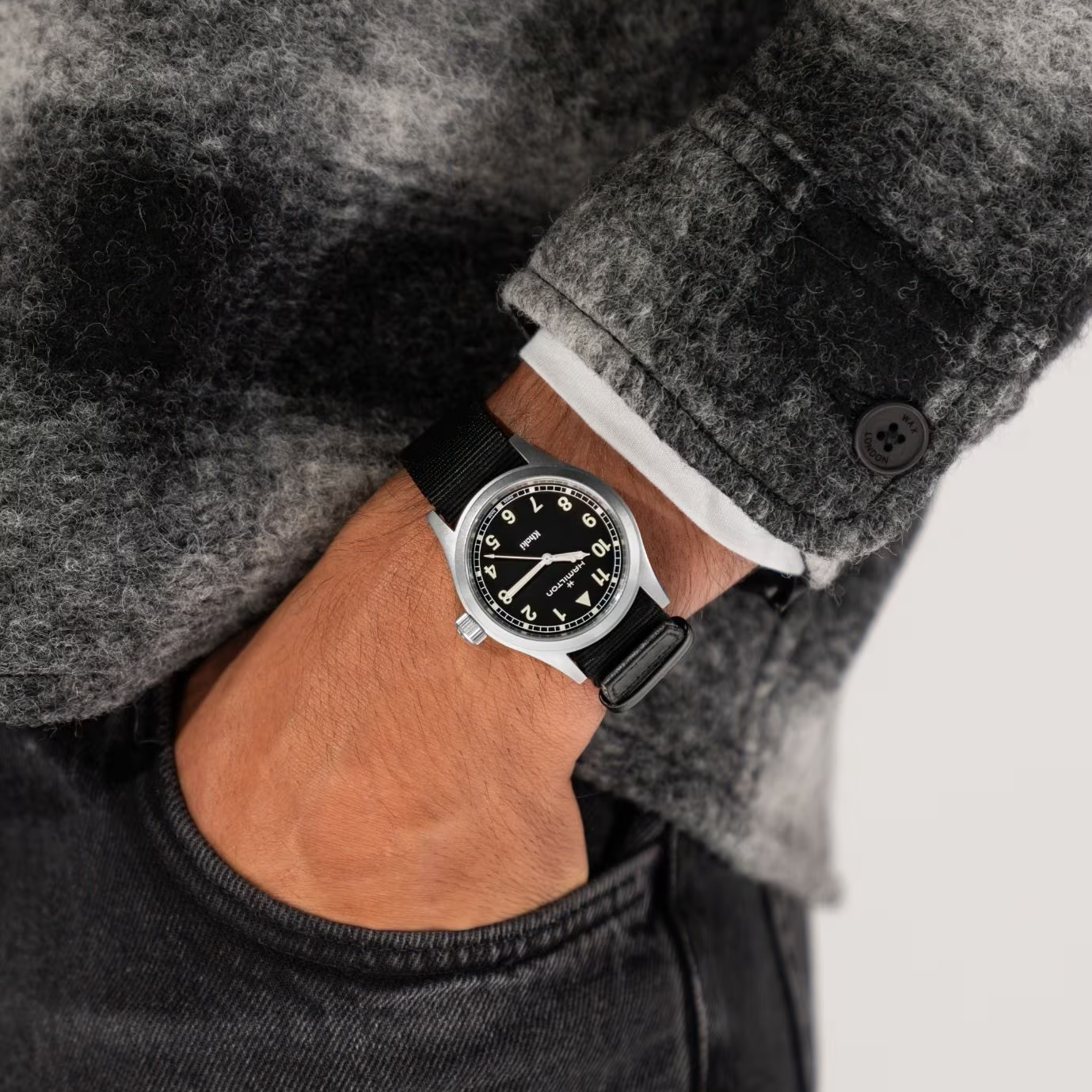 Hamilton Khaki Field Quartz 38mm Black Dial Watch