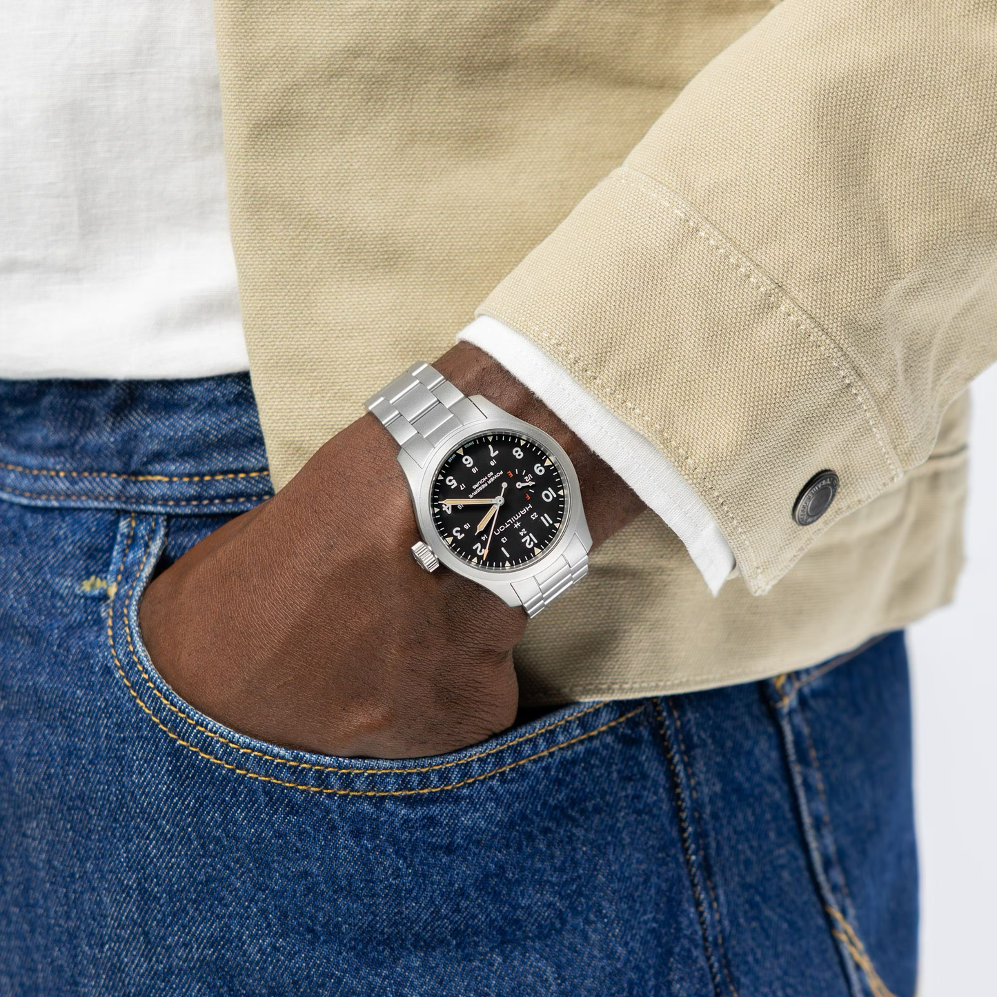 Hamilton Khaki Field Mechanical Power Reserve 40mm Black Dial Watch