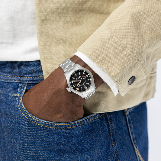 Hamilton Khaki Field Mechanical Power Reserve 40mm Black Dial Watch