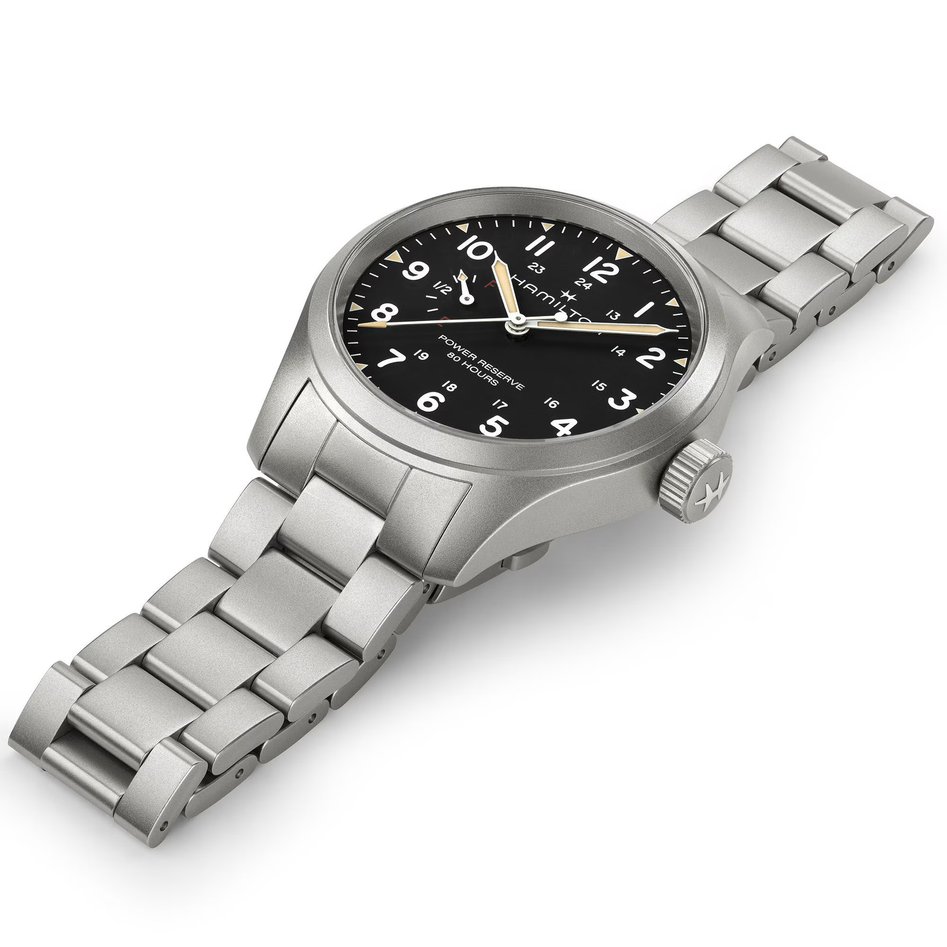Hamilton Khaki Field Mechanical Power Reserve 40mm Black Dial Watch