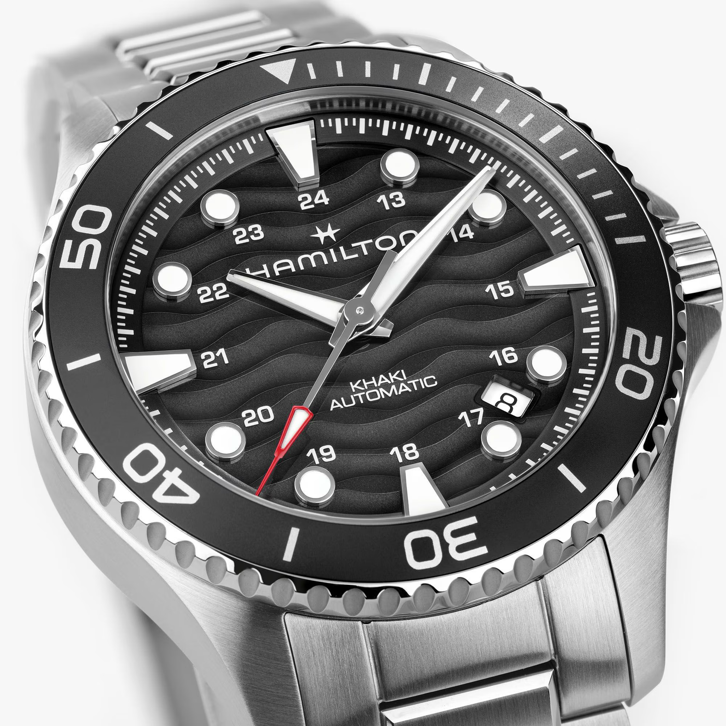 Hamilton Khaki Navy Scuba Auto 40mm Black Dial Bracelet Watch