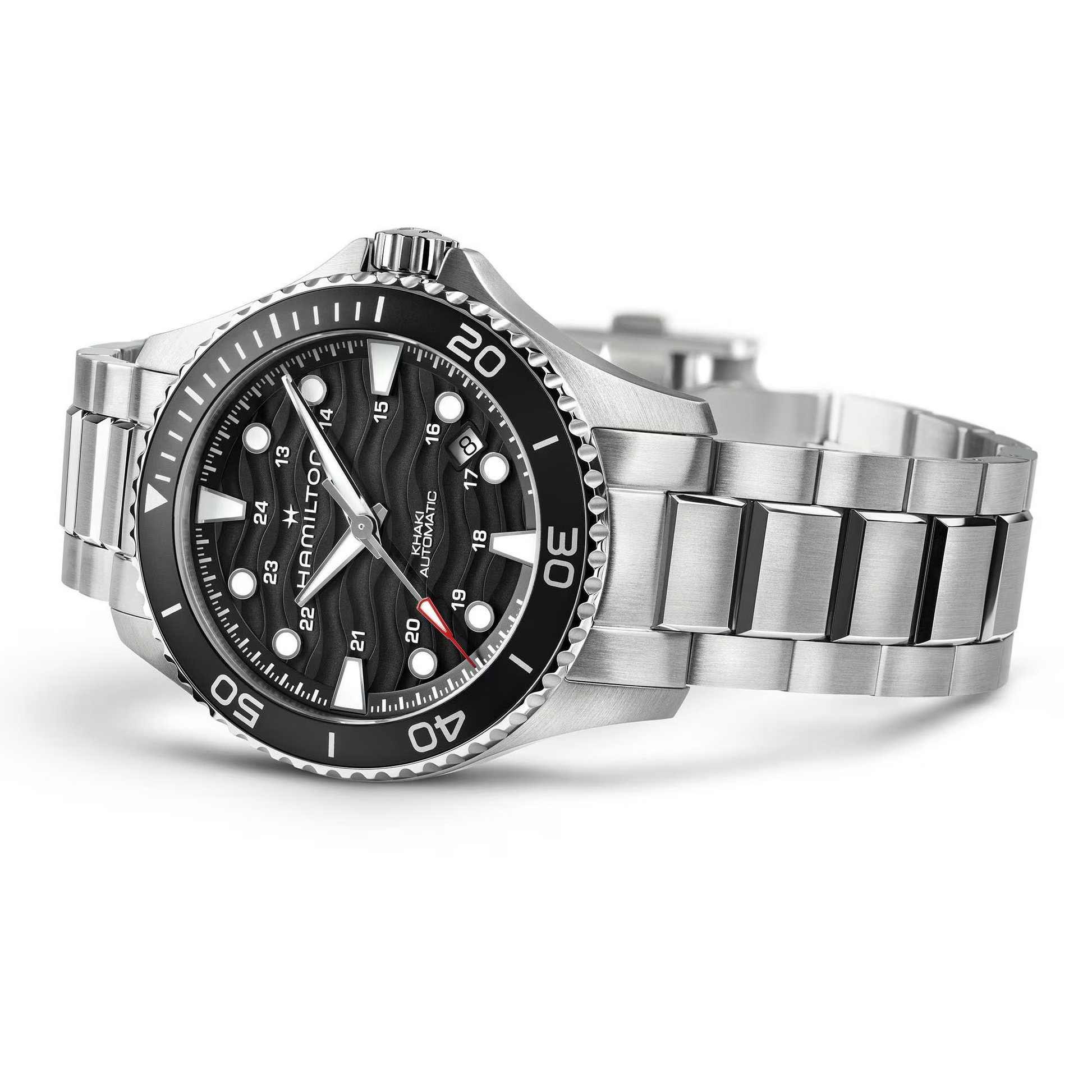 Hamilton Khaki Navy Scuba Auto 40mm Black Dial Bracelet Watch