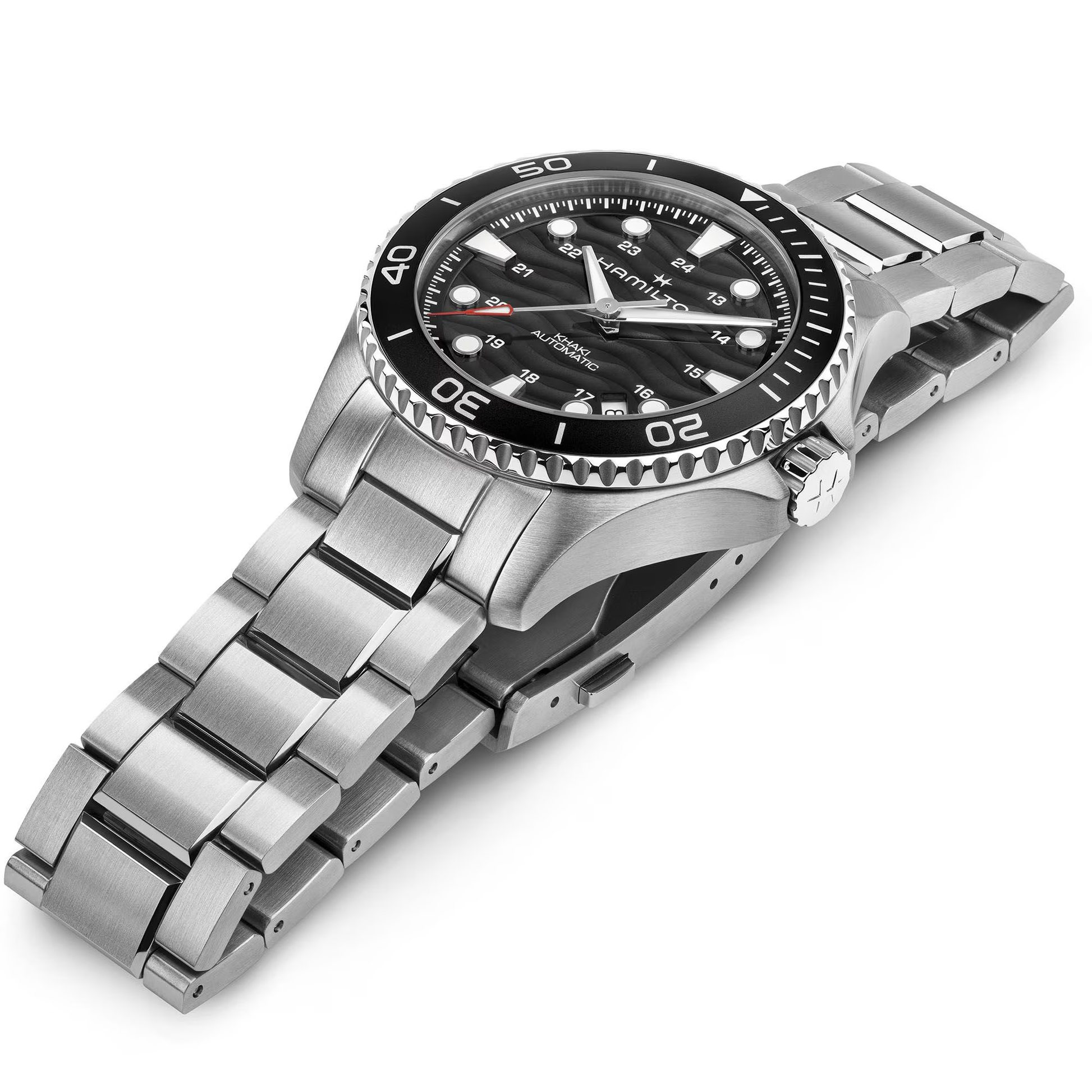 Hamilton Khaki Navy Scuba Auto 40mm Black Dial Bracelet Watch