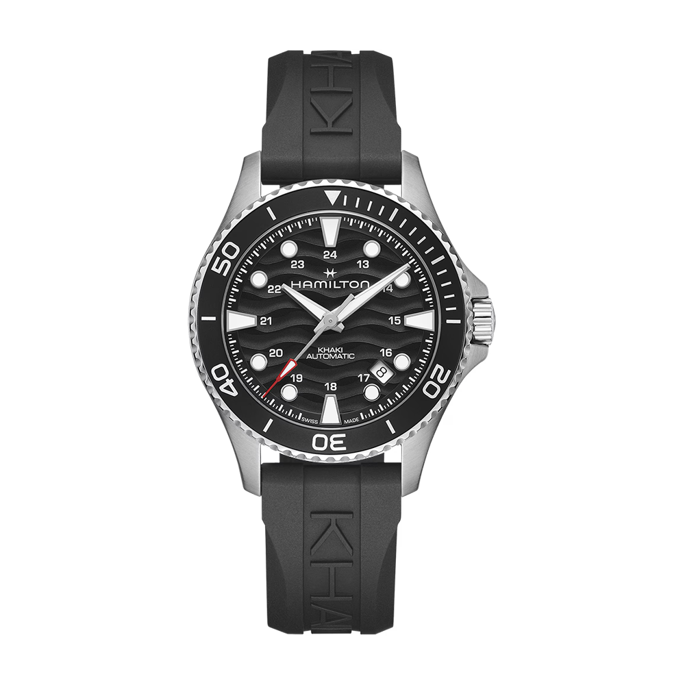 Hamilton Khaki Navy Scuba Auto 40mm Black Dial Rubber Watch