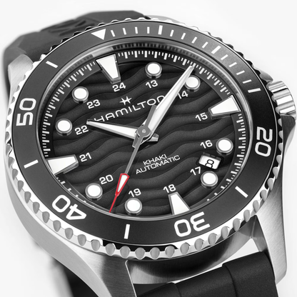 Hamilton Khaki Navy Scuba Auto 40mm Black Dial Rubber Watch