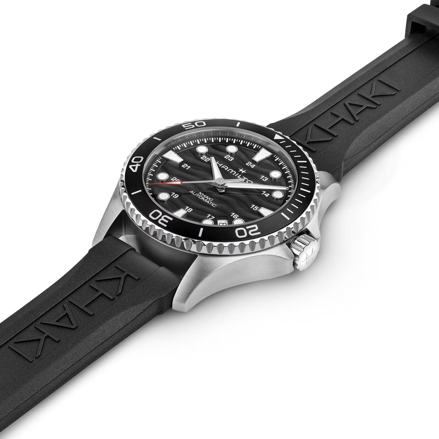 Hamilton Khaki Navy Scuba Auto 40mm Black Dial Rubber Watch