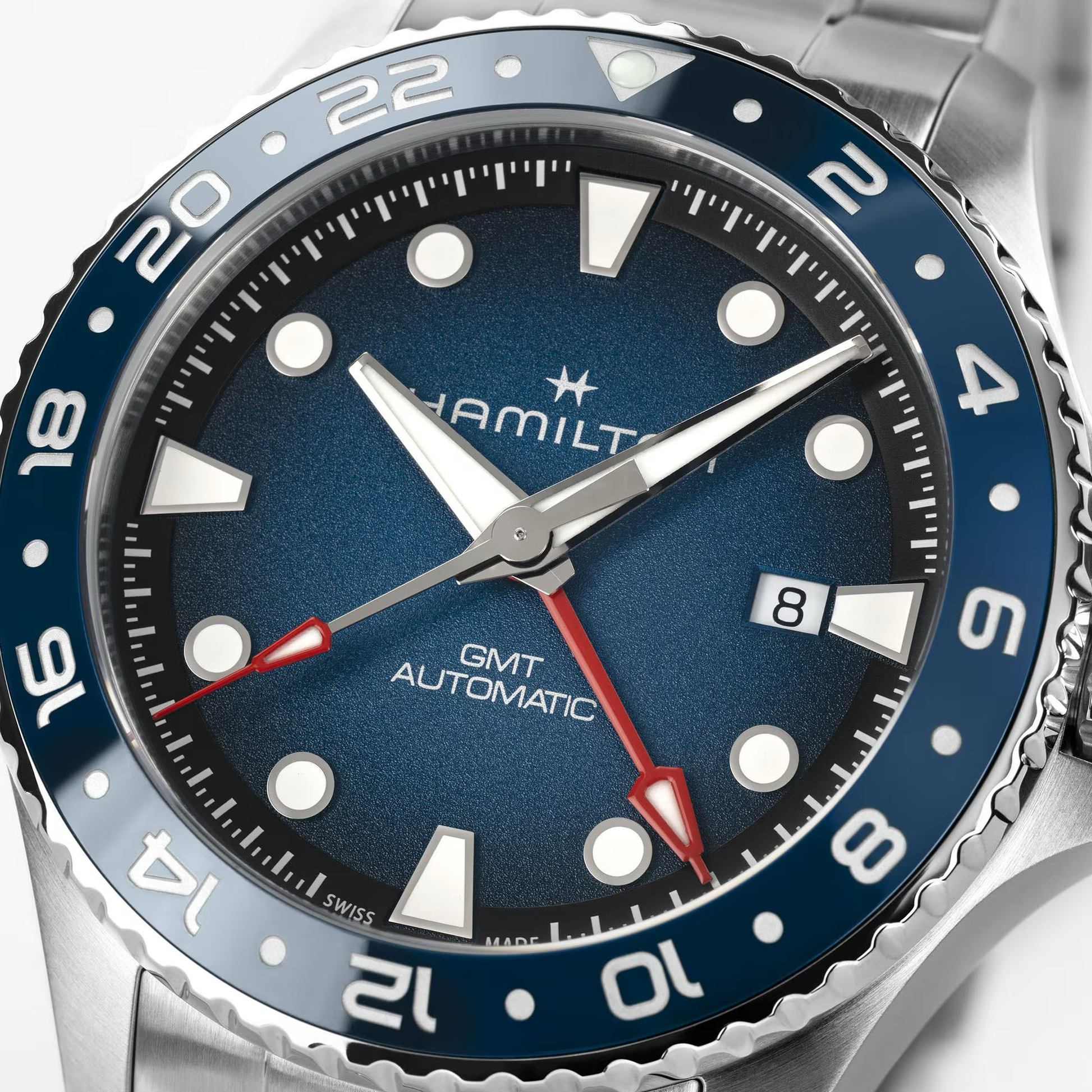 Hamilton Khaki Navy Scuba Auto GMT 43mm Blue Dial Watch