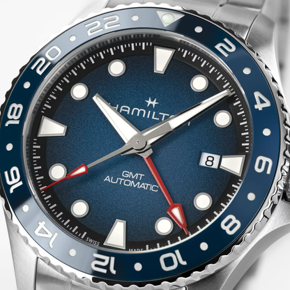 Hamilton Khaki Navy Scuba Auto GMT 43mm Blue Dial Watch