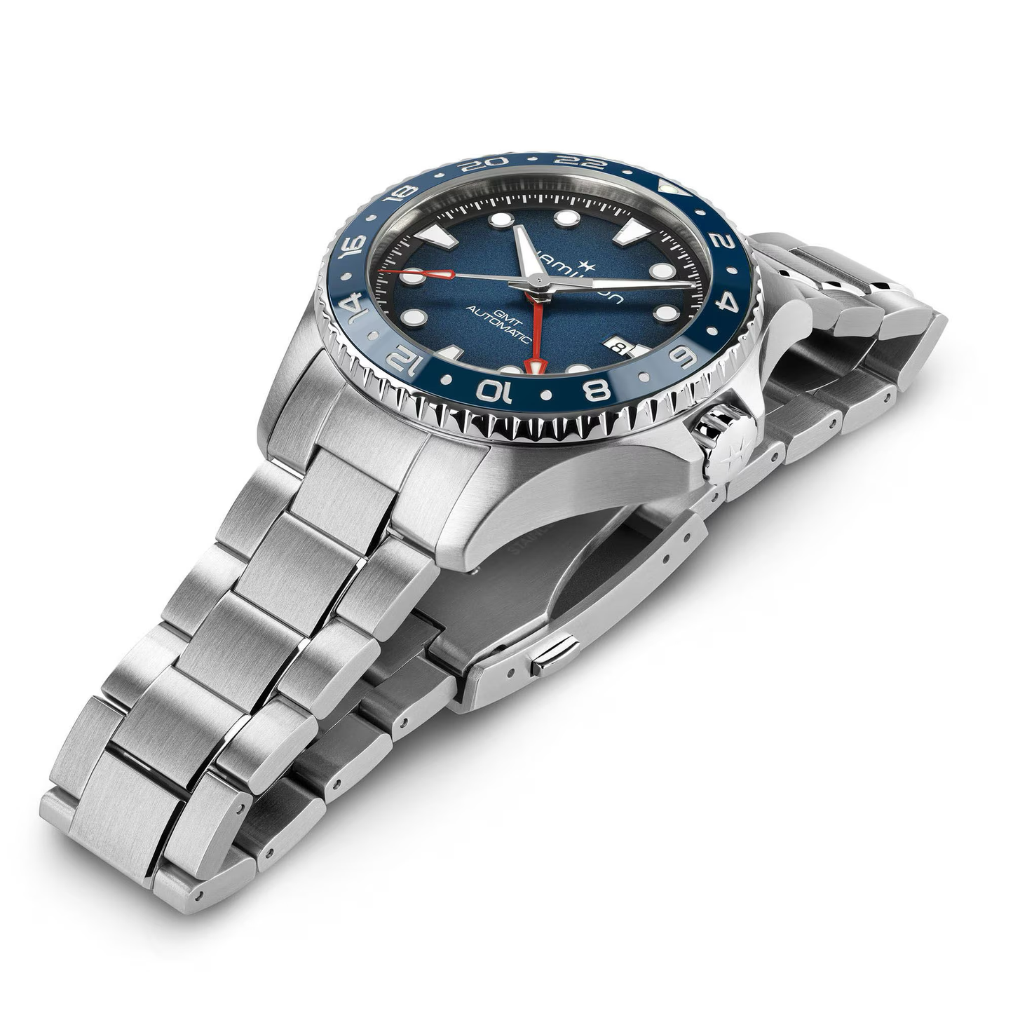 Hamilton Khaki Navy Scuba Auto GMT 43mm Blue Dial Watch