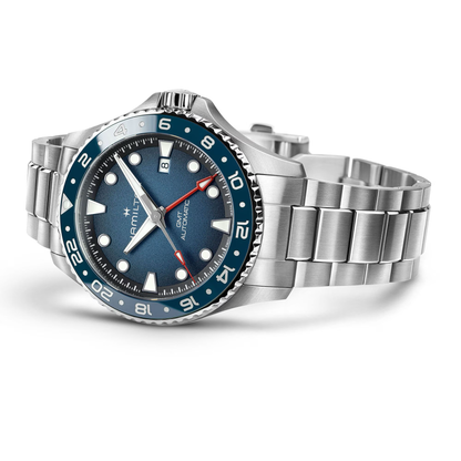 Hamilton Khaki Navy Scuba Auto GMT 43mm Blue Dial Watch
