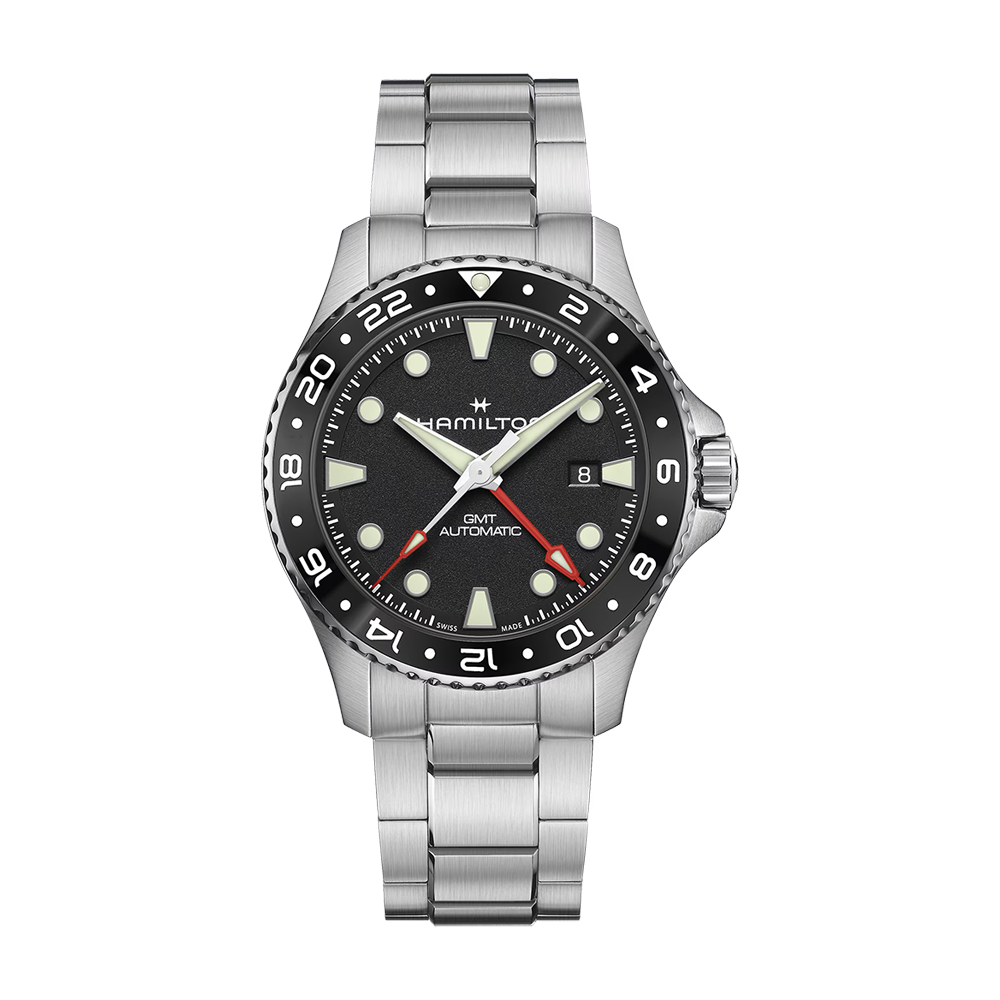 Hamilton Khaki Navy Scuba Auto GMT 43mm Black Dial Watch