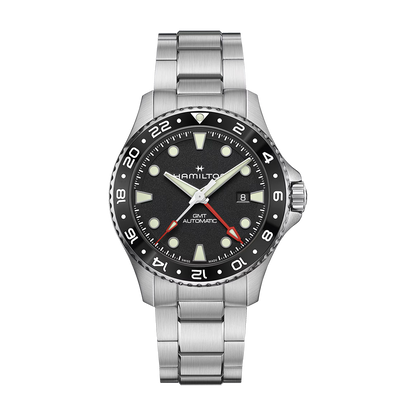 Hamilton Khaki Navy Scuba Auto GMT 43mm Black Dial Watch