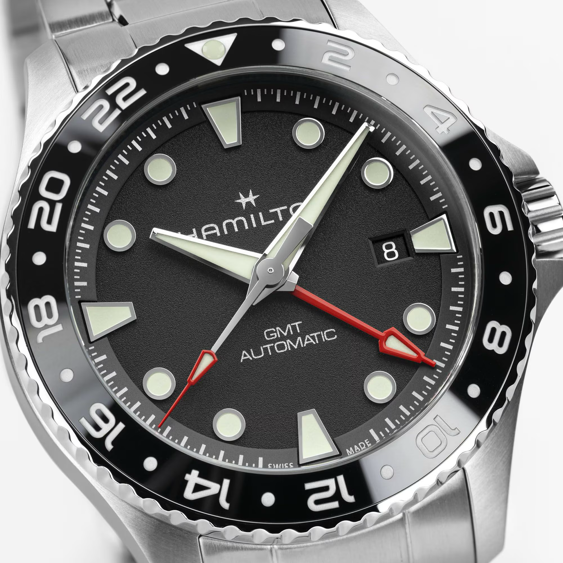 Hamilton Khaki Navy Scuba Auto GMT 43mm Black Dial Watch