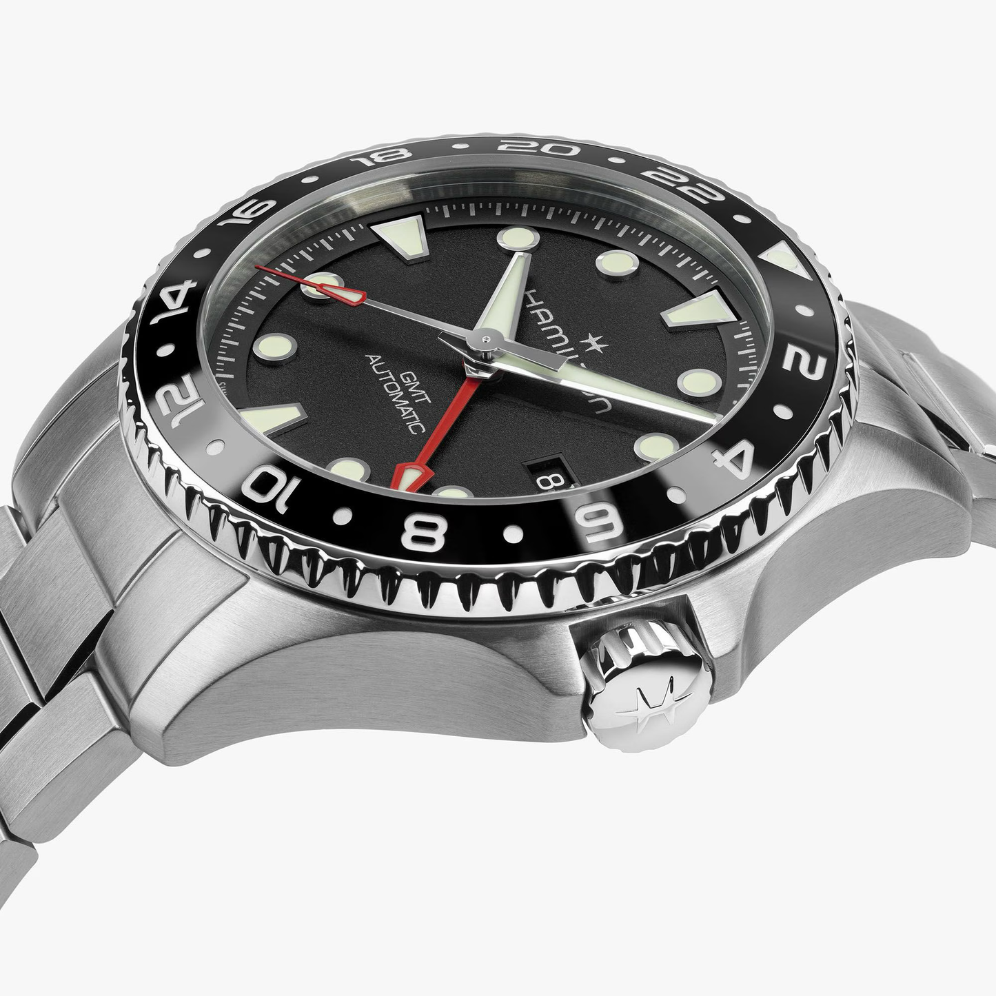 Hamilton Khaki Navy Scuba Auto GMT 43mm Black Dial Watch