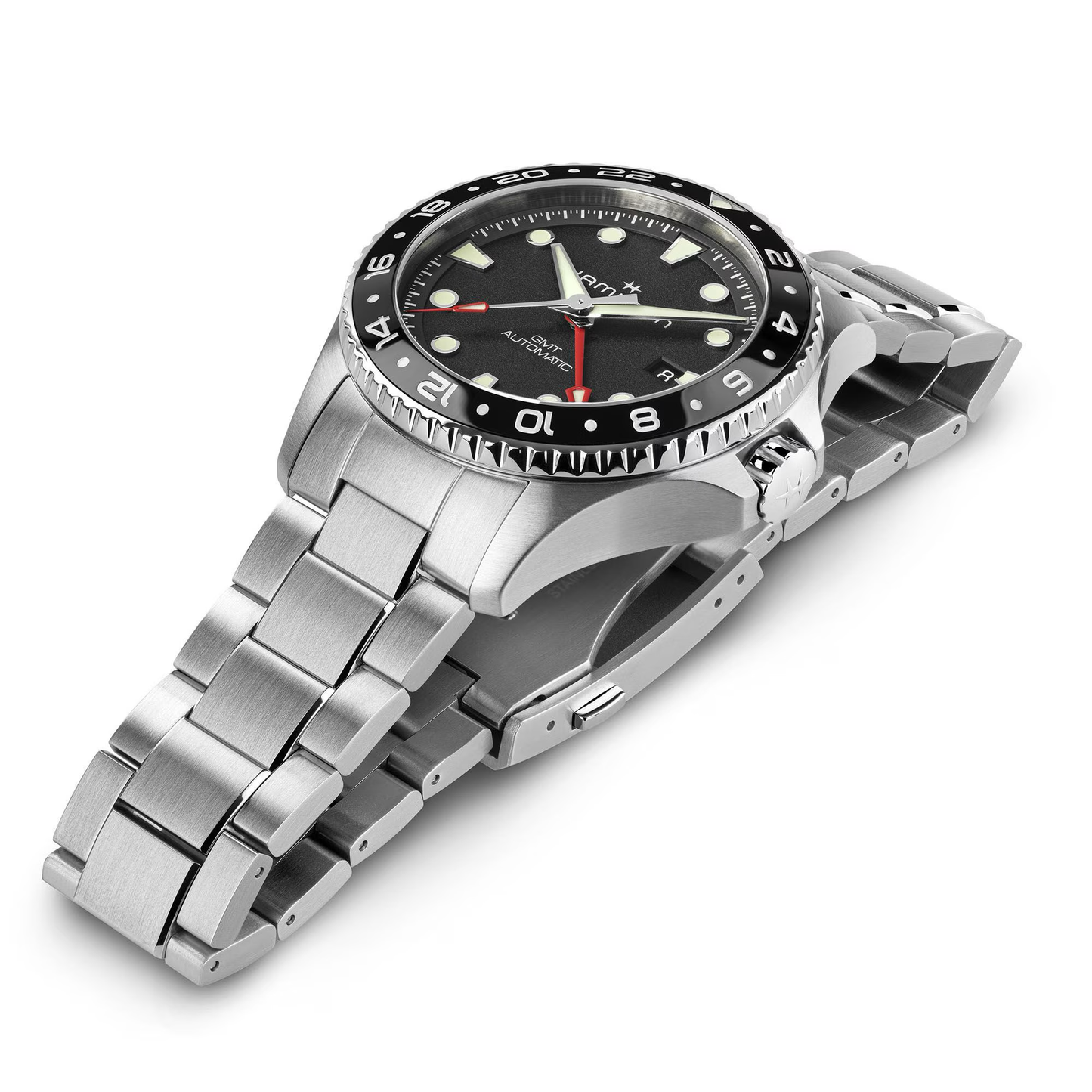 Hamilton Khaki Navy Scuba Auto GMT 43mm Black Dial Watch