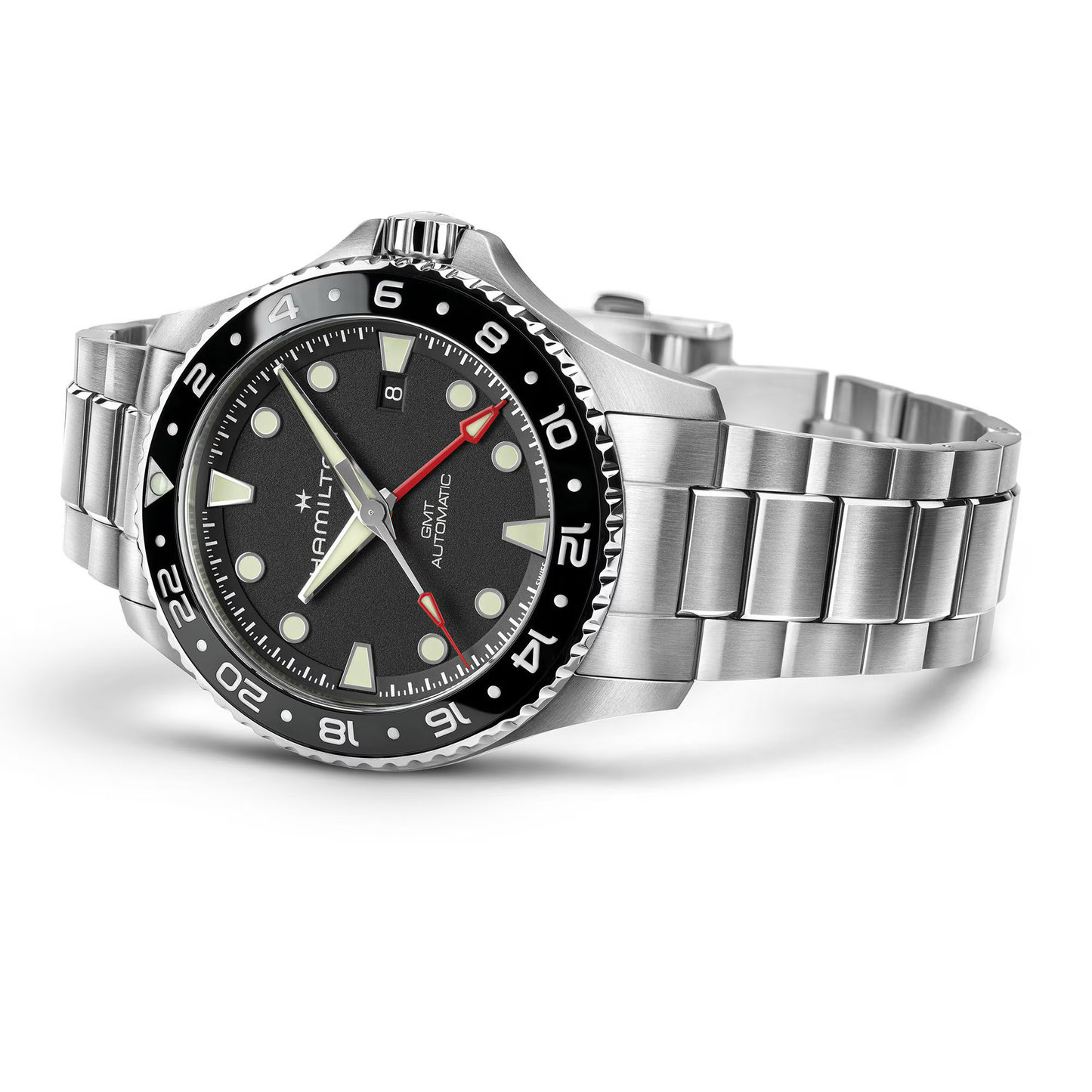 Hamilton Khaki Navy Scuba Auto GMT 43mm Black Dial Watch