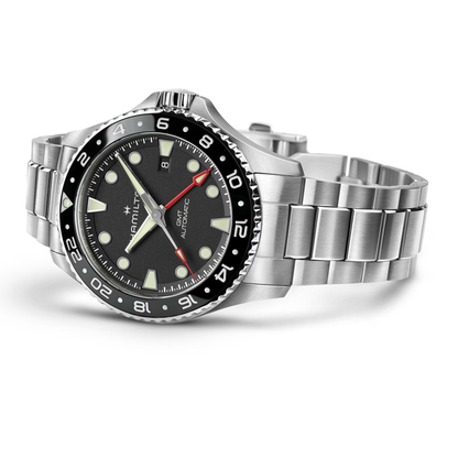 Hamilton Khaki Navy Scuba Auto GMT 43mm Black Dial Watch