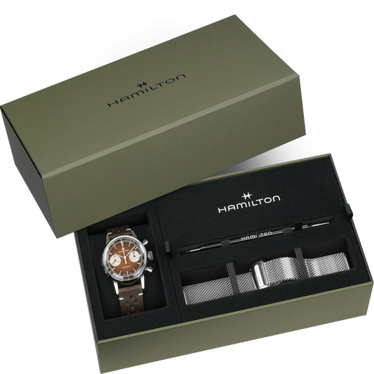 Hamilton American Classic Intra-Matic Chronograph H 40mm Brown Dial Watch