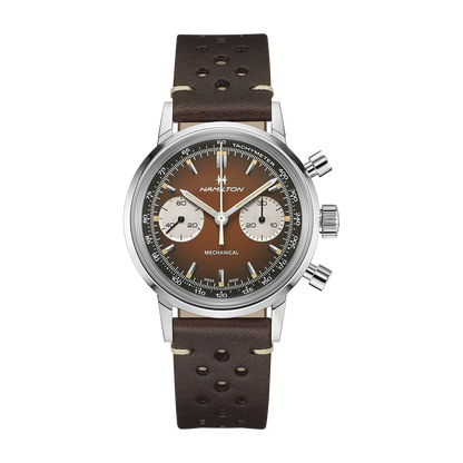 Hamilton American Classic Intra-Matic Chronograph H 40mm Brown Dial Watch