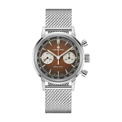 Hamilton American Classic Intra-Matic Chronograph H 40mm Brown Dial Watch