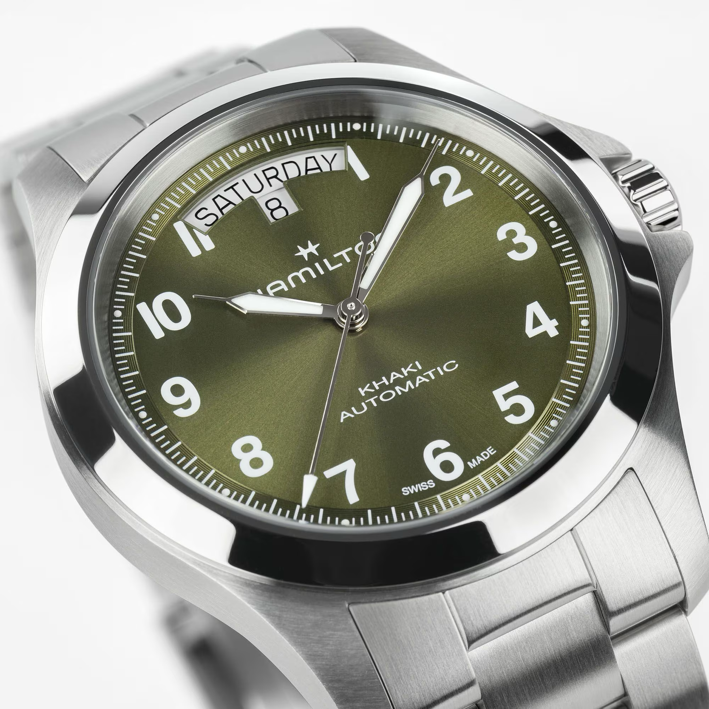 Hamilton Khaki Field King Day-Date Auto 40mm Green Dial Watch