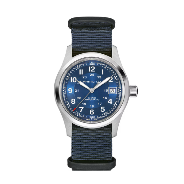 Hamilton Khaki Field Auto 38mm Blue Dial | King Jewelers display picture 1