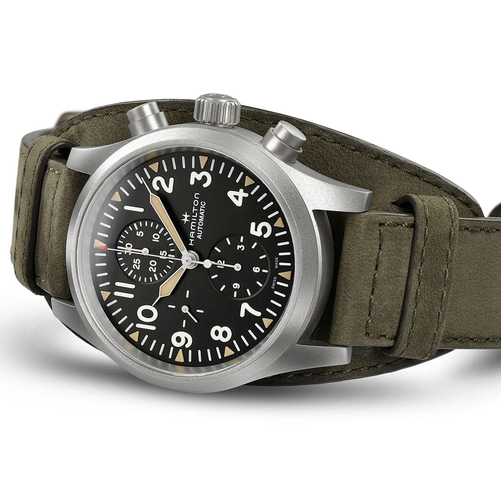 Hamilton Khaki Field Auto Chrono Black Dial | King Jewelers