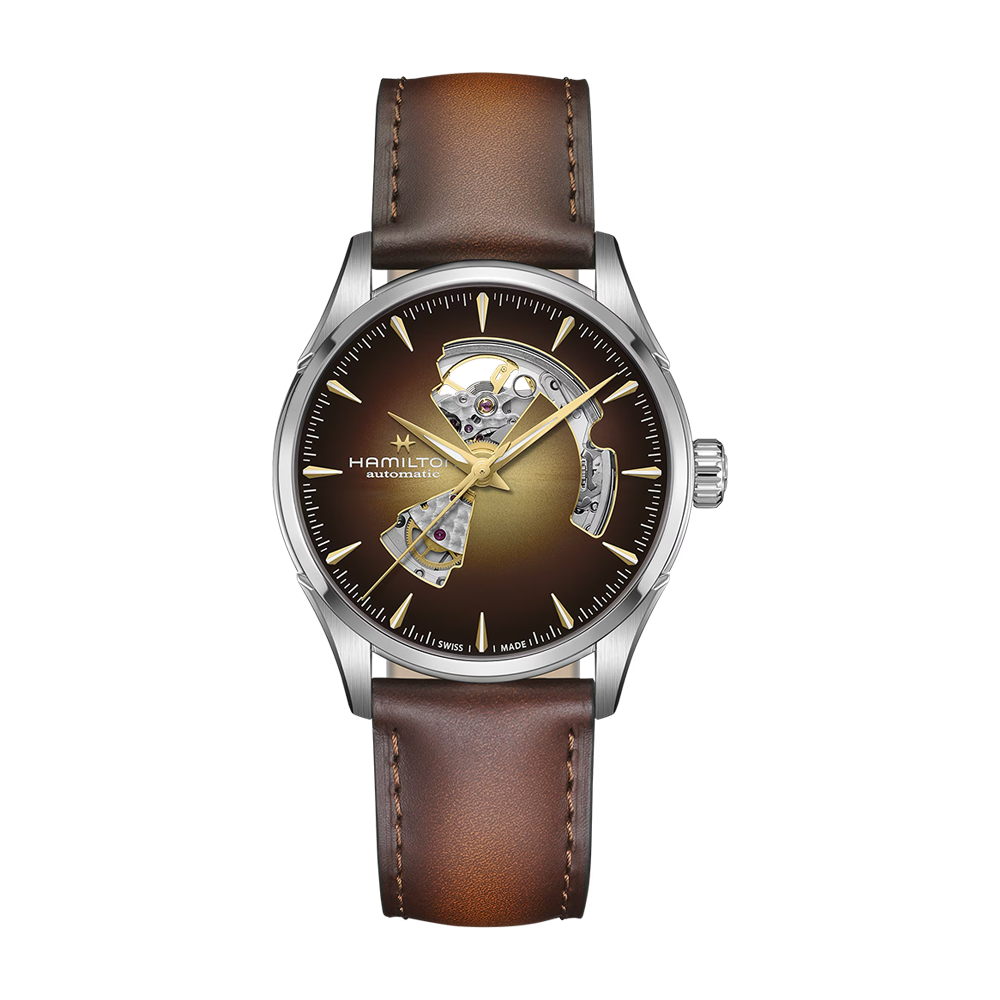 Hamilton Jazzmaster Open Heart Auto 42mm Brown Dial Leather Strap Watch